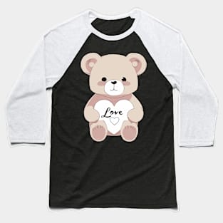 Valentine Teddy Bear Baseball T-Shirt